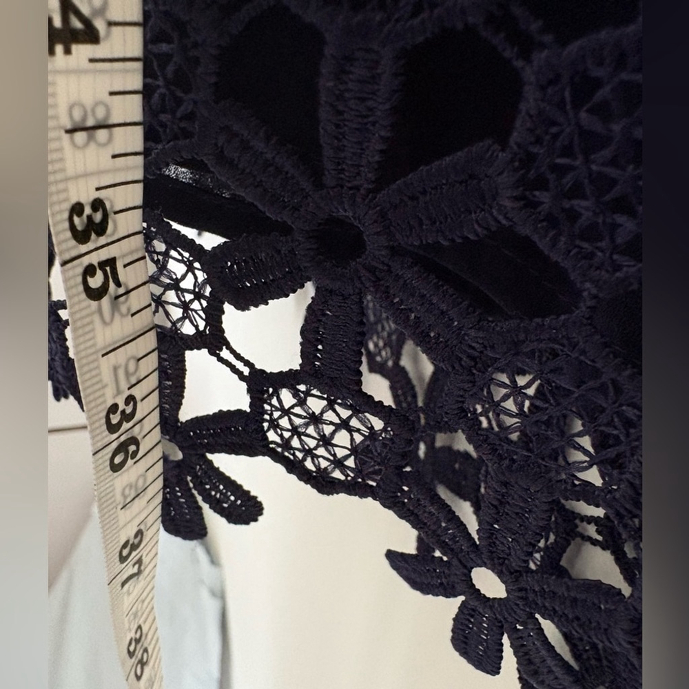 Chelsea 28 | Floral Lace Trapeze Halter Dress | Sz S | Double-Lined | EUC - Picture 4 of 6